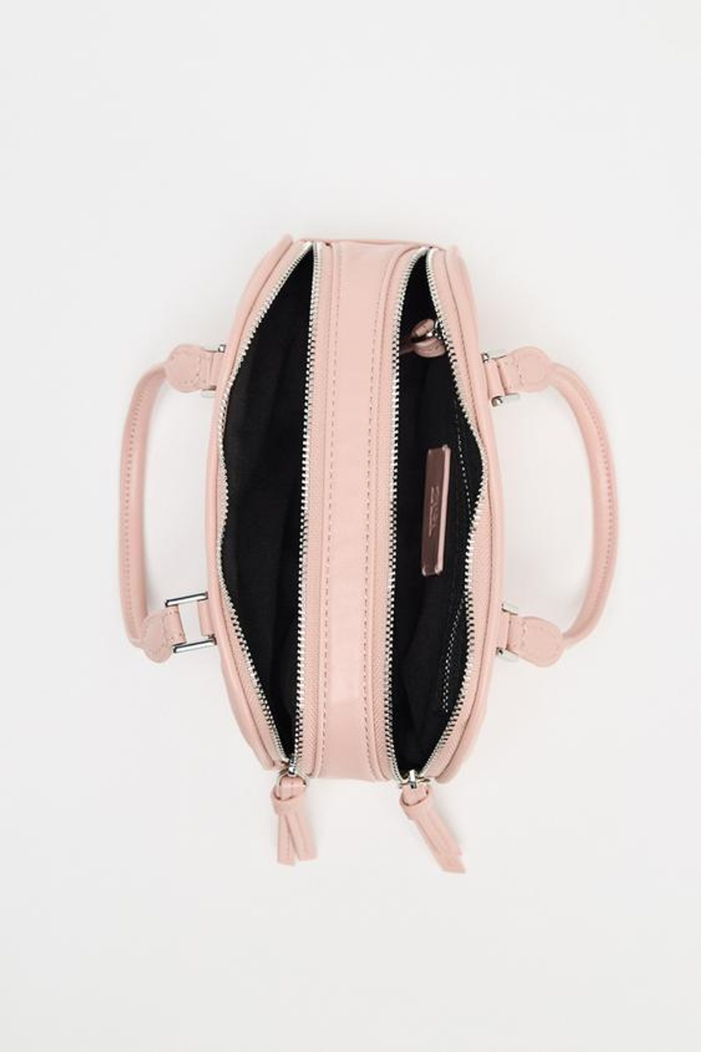 ZARA НЕБОЛЬШАЯ СУМКА-БОУЛИНГ, РОЗОВЫЙ