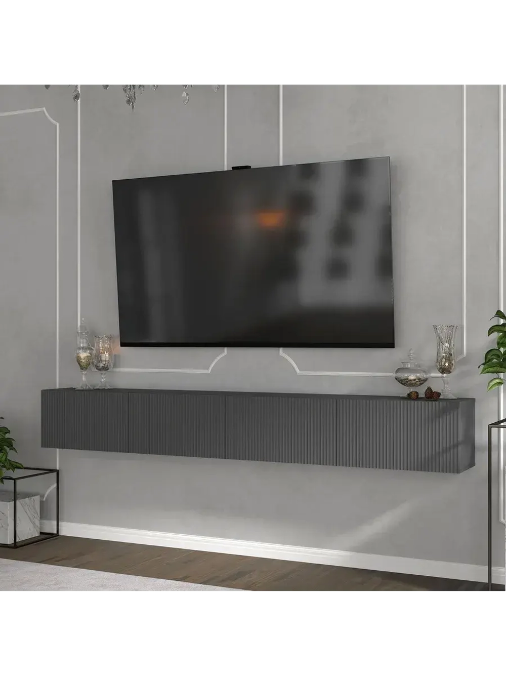 Тумба под телевизор подвесная 240х33х33 см