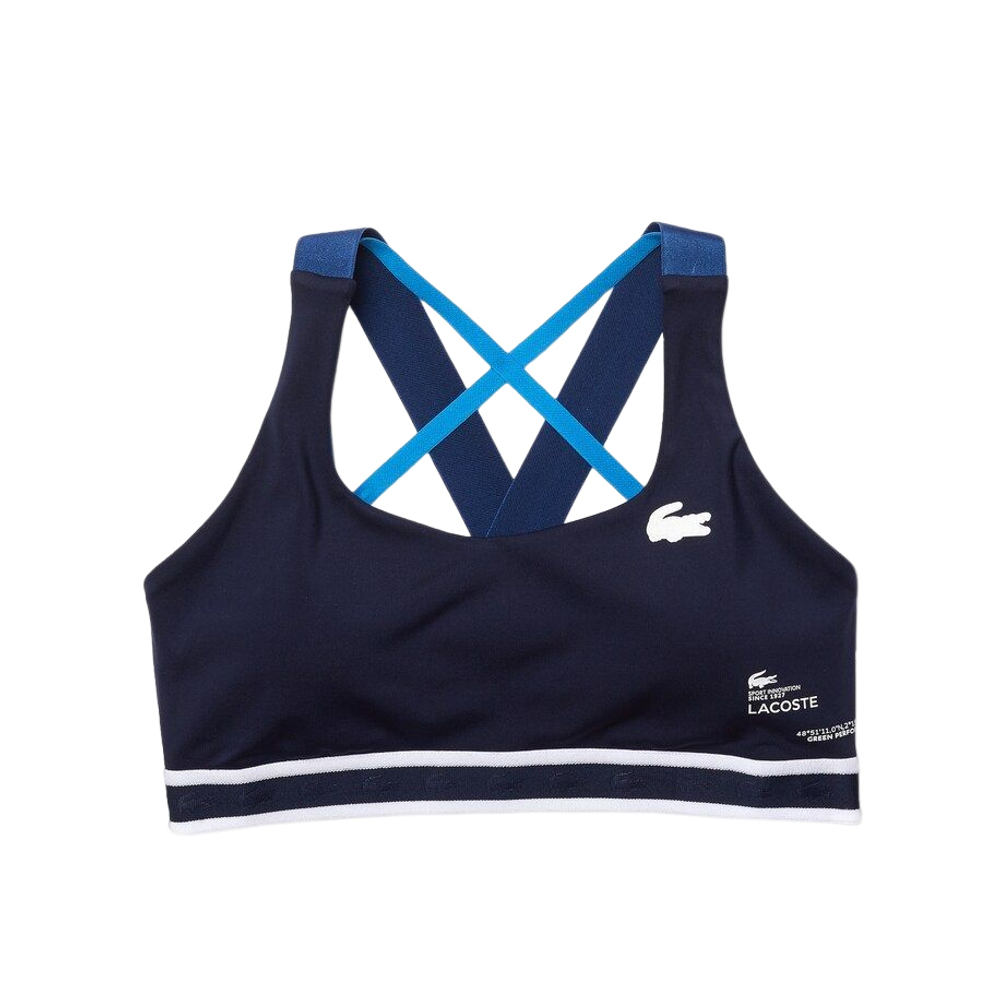 Теннисный бюстгальтер Lacoste SPORT Criss-Crossing Straps Sports Bra - navy blue/blue