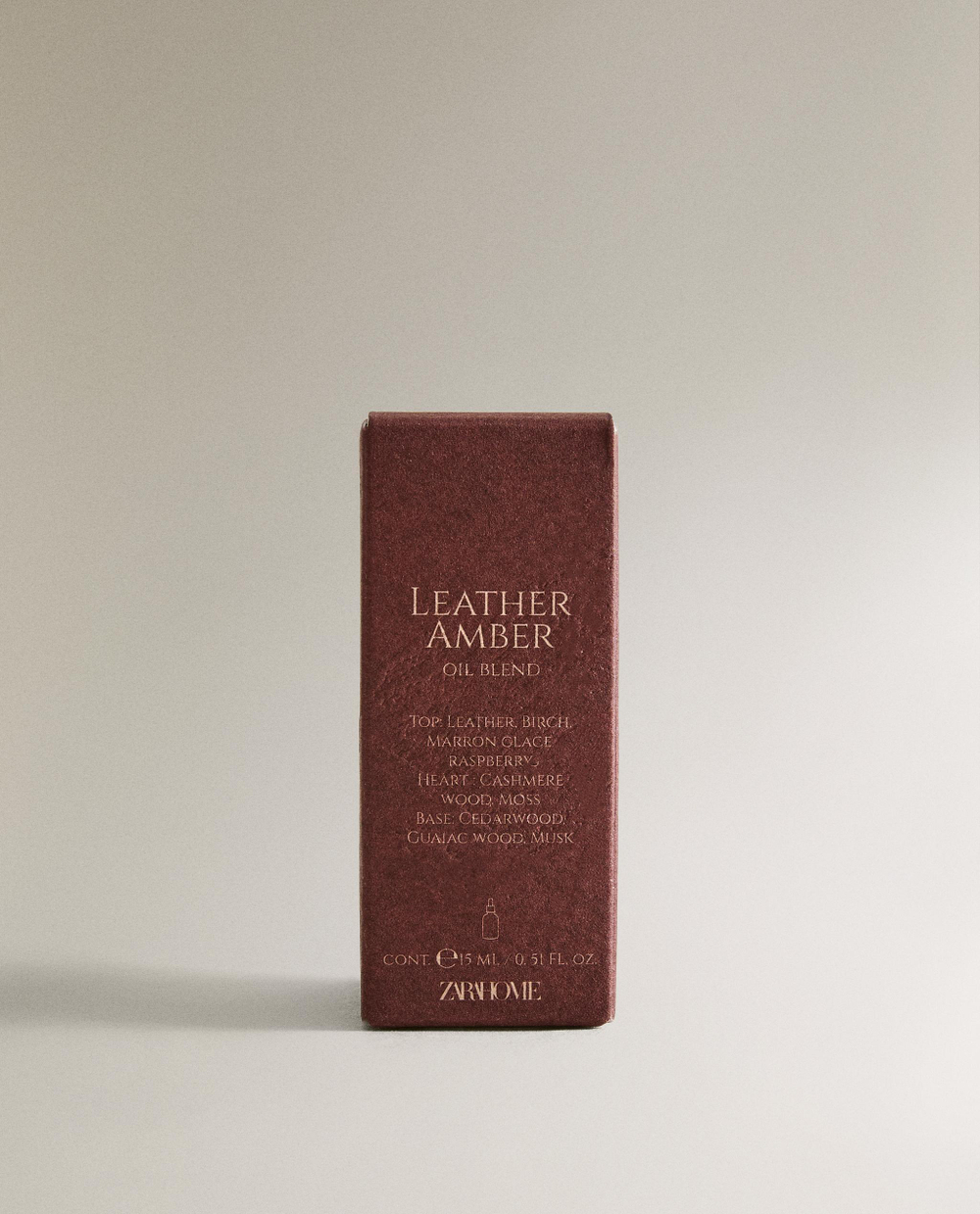 Zara Home Эфирное масло для аромадиффузора Leather Amber 15 мл, концентрат для ароматизации дома, восточный кожаный, Чёрный