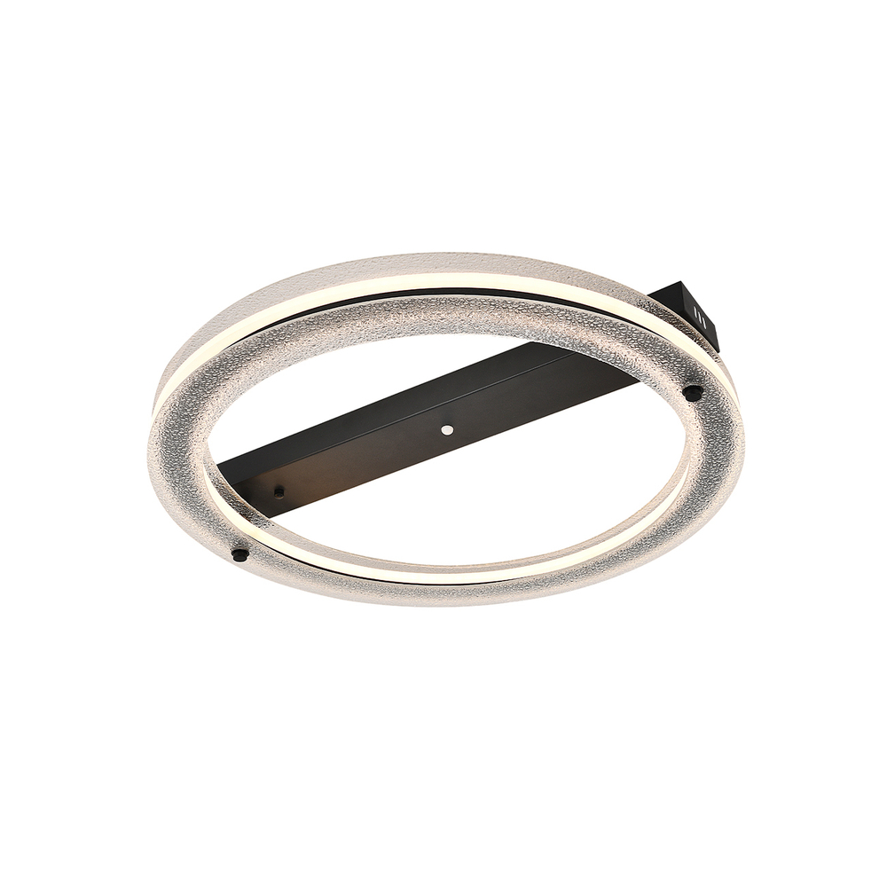 Потолочный светодиодный светильник 95Вт, 7200лм, 3000-6000K, Ra>80, плавная регулировка мощности, изменение цветовой температуры, пульт, металл/акрил, черный/прозрачный