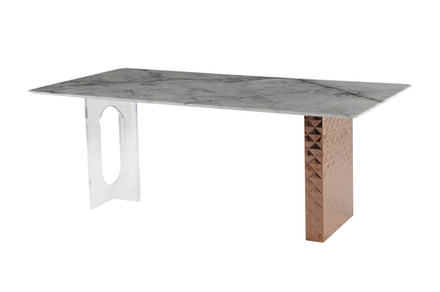 Стол обеденный Ist Casa Ардео, 200x100x76 см, белый мрамор