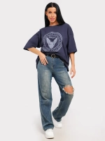 Футболка оверсайз больших размеров принт