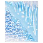 Украшение для окон и стекла ЗОЛОТАЯ СКАЗКА "Морозные узоры 3", 30х38 см, ПВХ, 591225