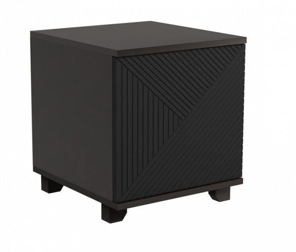 Тумба прикроватная Копенгаген со створкой (венге, черный матовый)