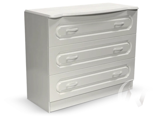 Комод Гармония (белый/белый глянец холодный)
