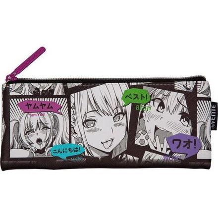 Пенал-косметичка (215*90*10) молния, кожзам "Anime Comix", плоский на 35пр.