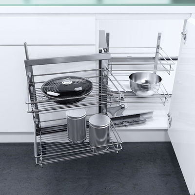 Vauth-Sagel Волшебный уголок CLASSIC, распашной фасад 450-600 мм, левый, хром