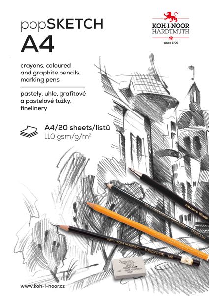 Бумага для графических работ А4 110 г/м2 20л, склейка