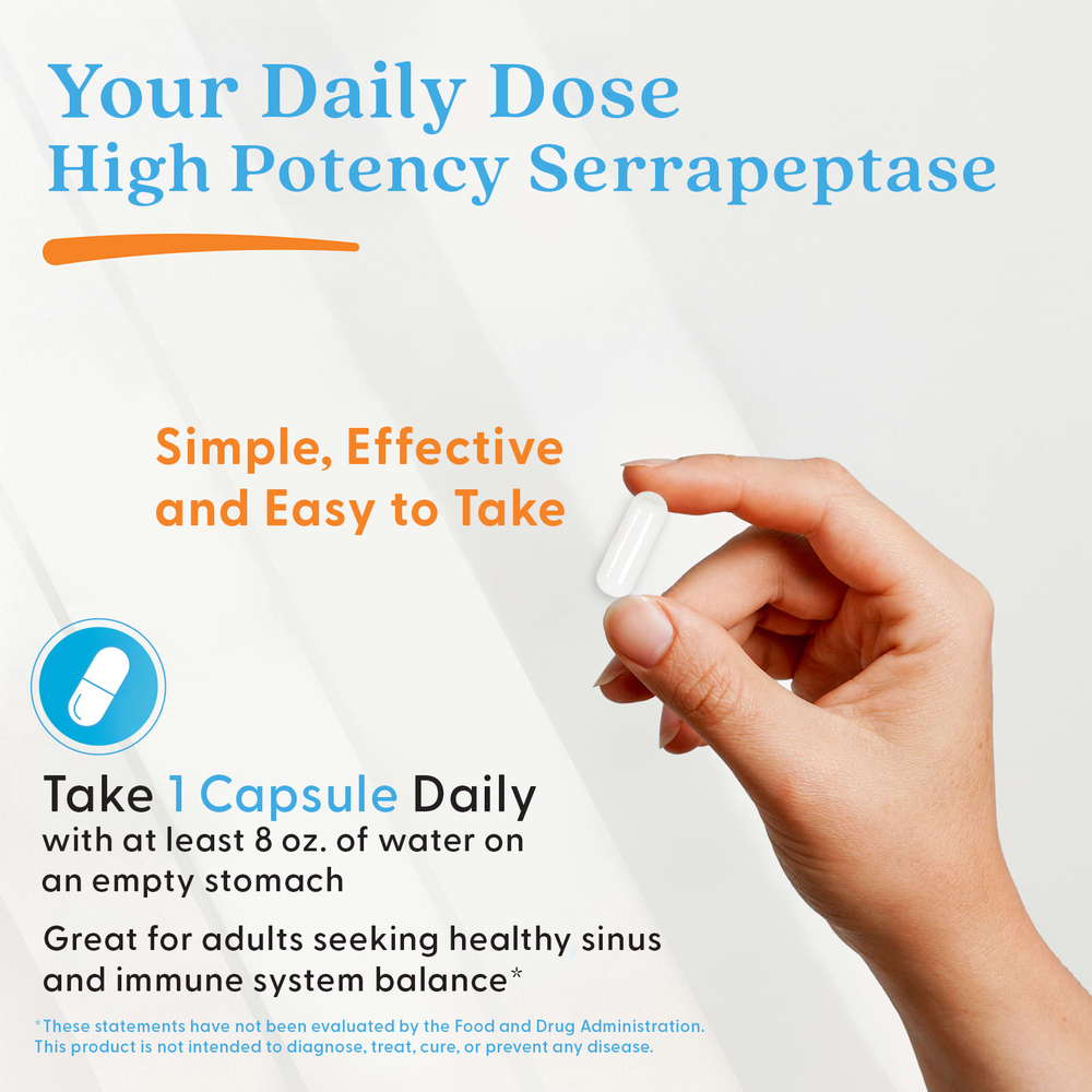 Doctor's Best, высокоэффективная серрапептаза, 120 000 SPU, 270 растительных капсул