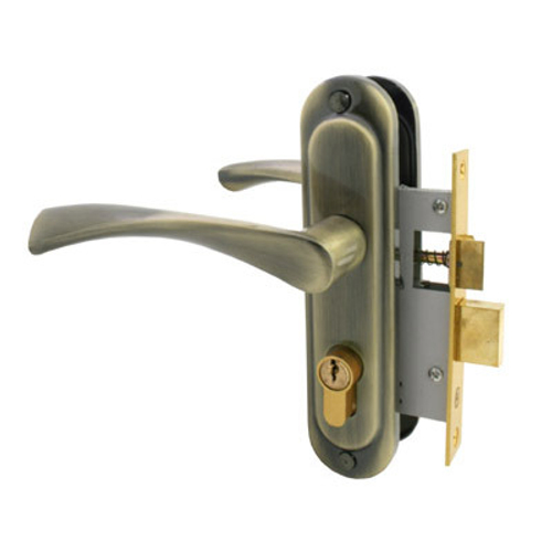 Замок врезной Стандарт 103/50 бронза AB, с/руч.  /4843