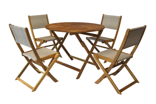Набор мебели садовый Бали обеденный из акации (стол + 4 стула)