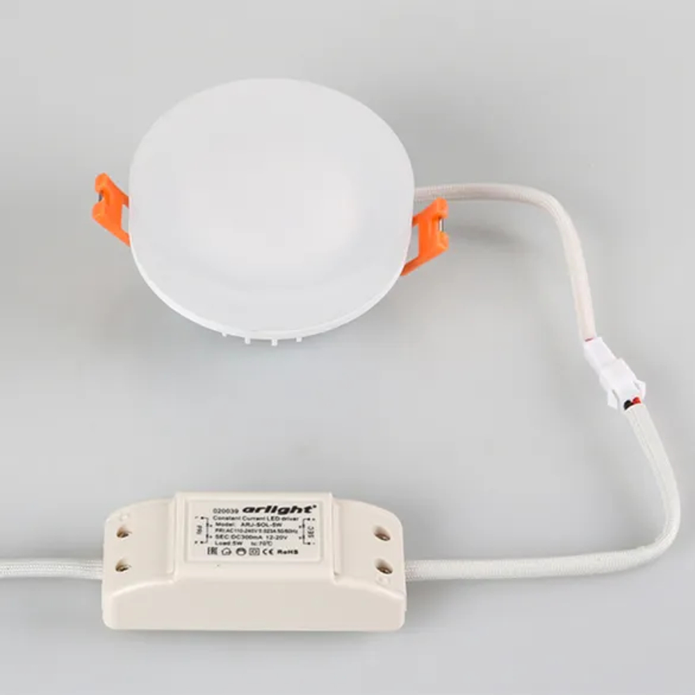 Светильник LTD-80R-Opal-Roll 5W Day White (Arlight, IP40 Пластик, 3 года) 020808