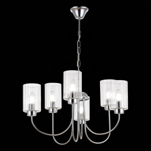SLE1127-103-06 Светильник подвесной Хром/Прозрачный E14 6*40W