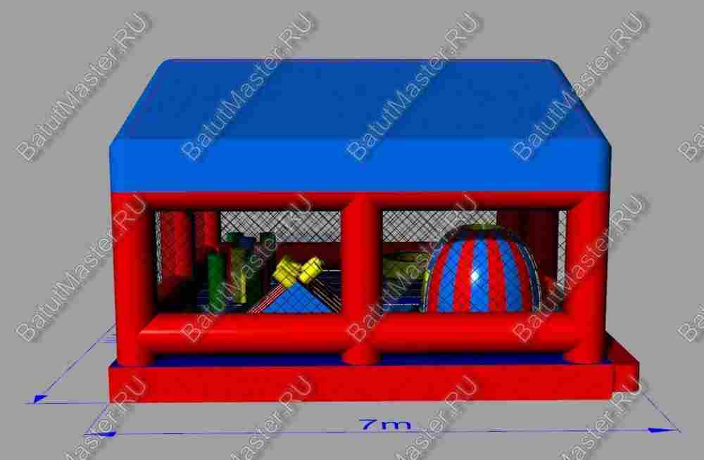 Батут "Спорткомплекс" с тентом 9*9*5 м