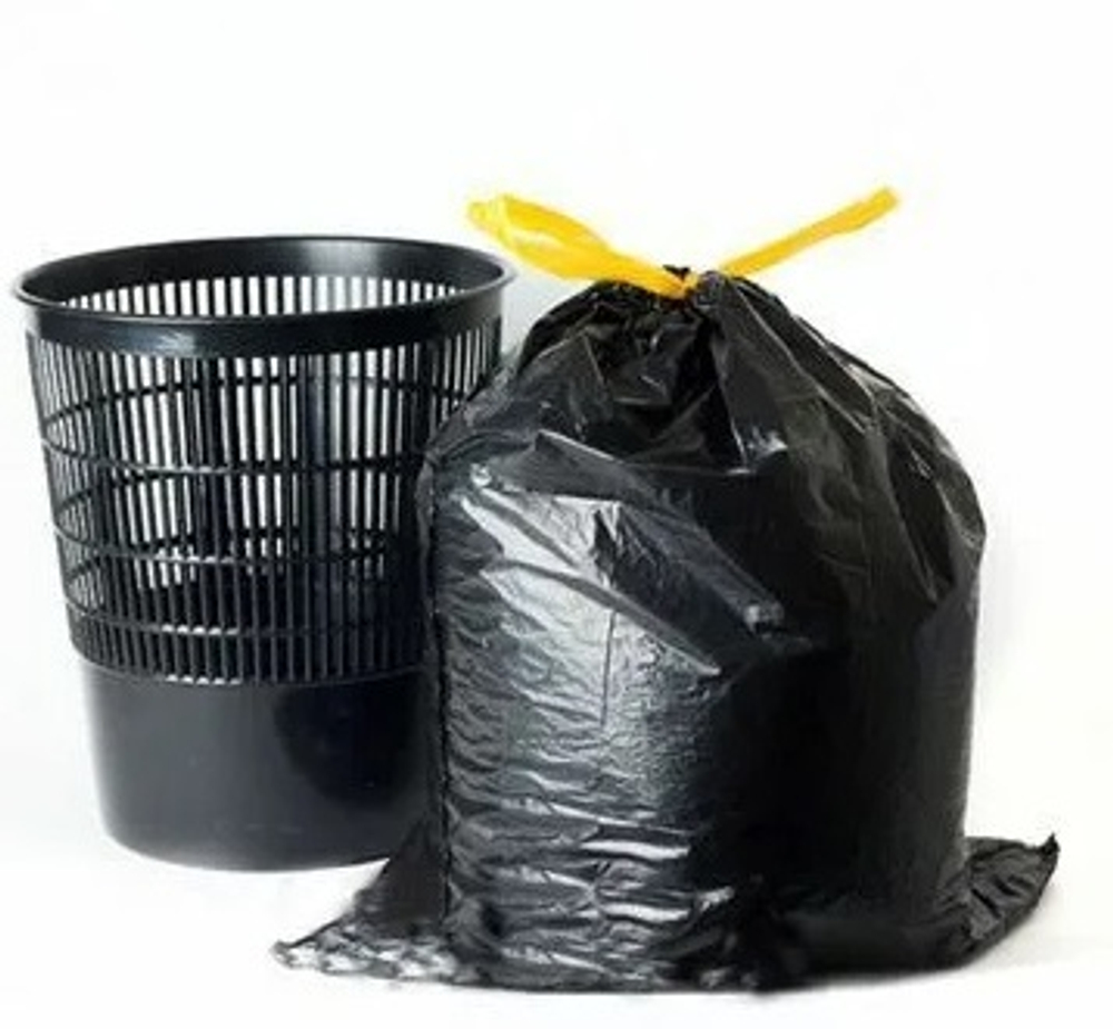 Мешки мусорные с завязками 60 л 60х70 см 21 мкм Идеал (10/400шт)