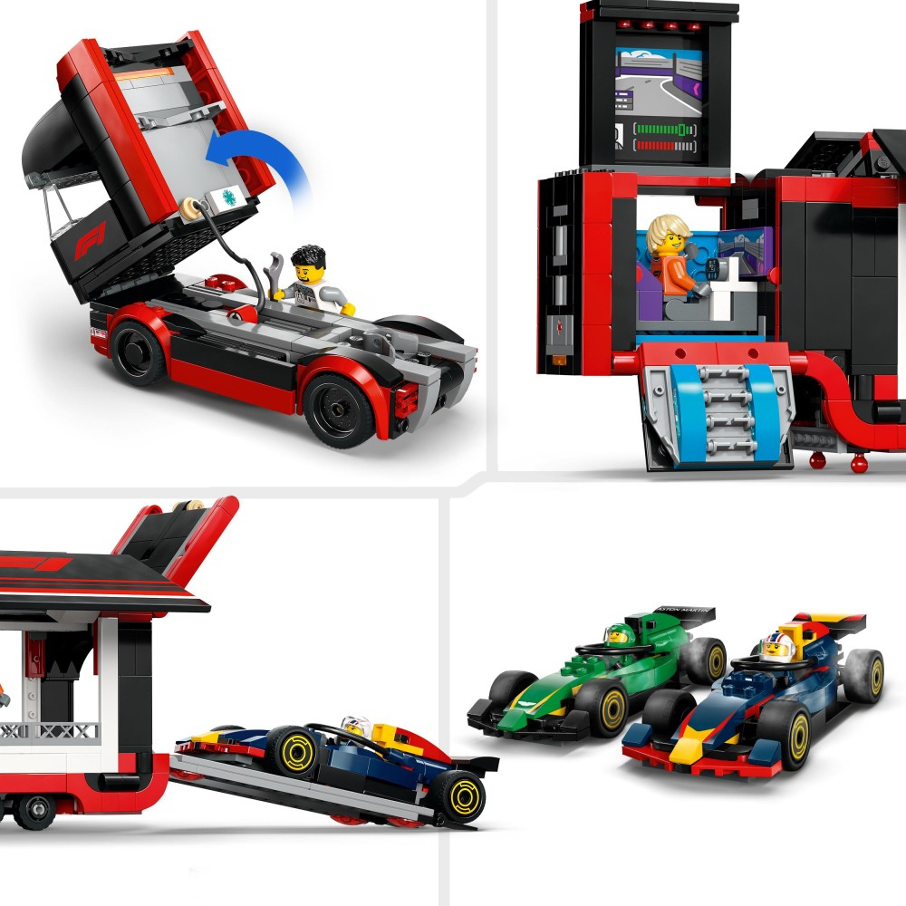 OUTLET LEGO City - F1 Грузовик с болидами RB20 и AMR24 F1 60445