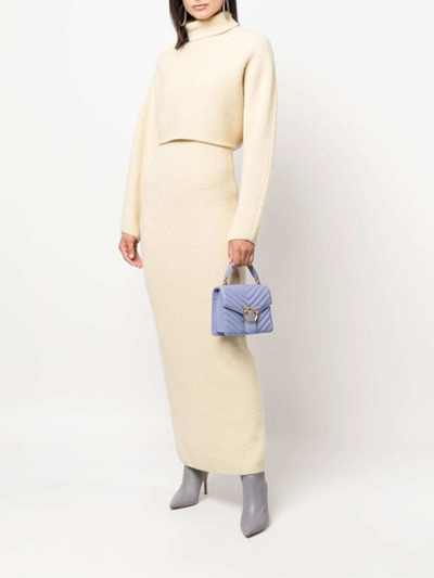 MINI LOVE BAG TOP HANDLE CHEVRON – pommel grey