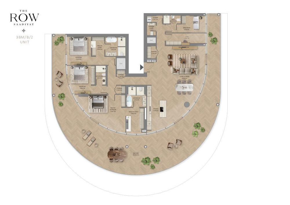 "The ROW", Абу-Даби. Апартаменты в самом центре культурного района острова Саадият.