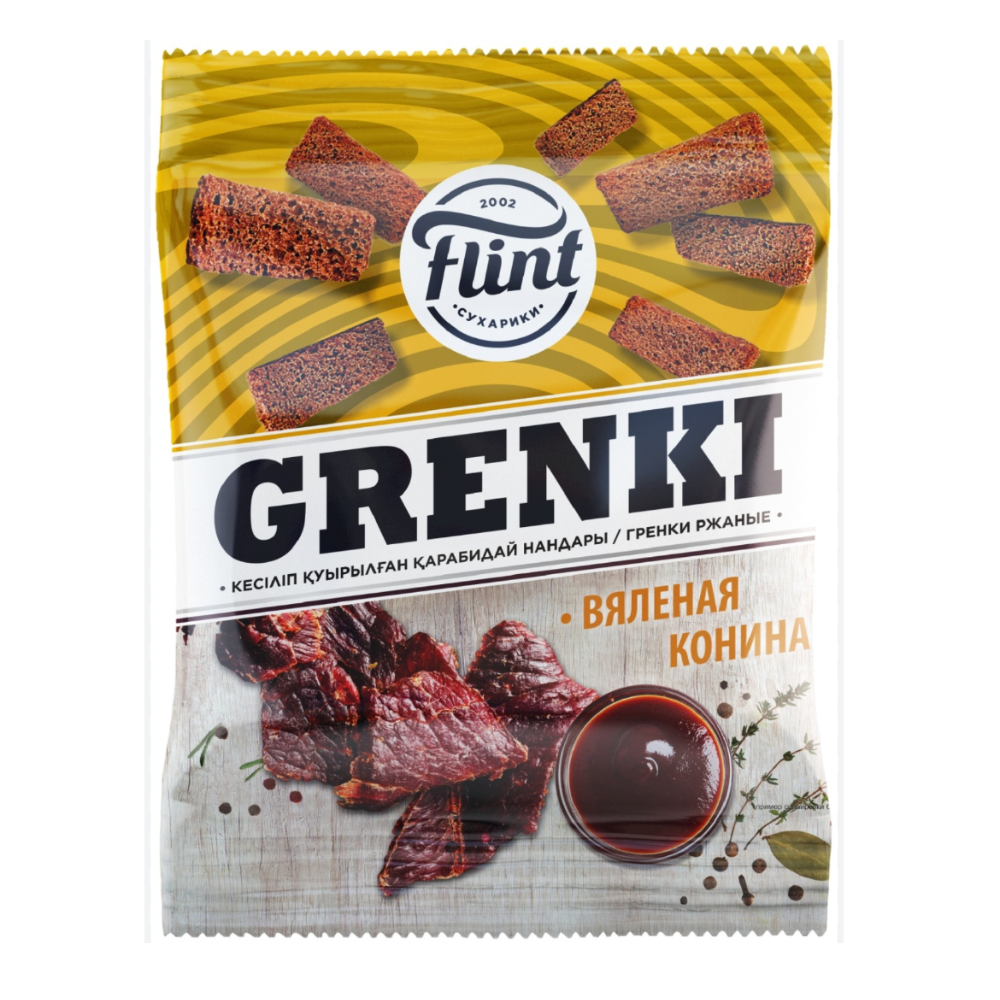 Гренки Flint вяленая конина 110 гр