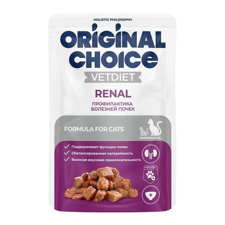 Влажный корм для кошек Original Choice Vetdiet Renal профилактика болезней почек, 85гр
