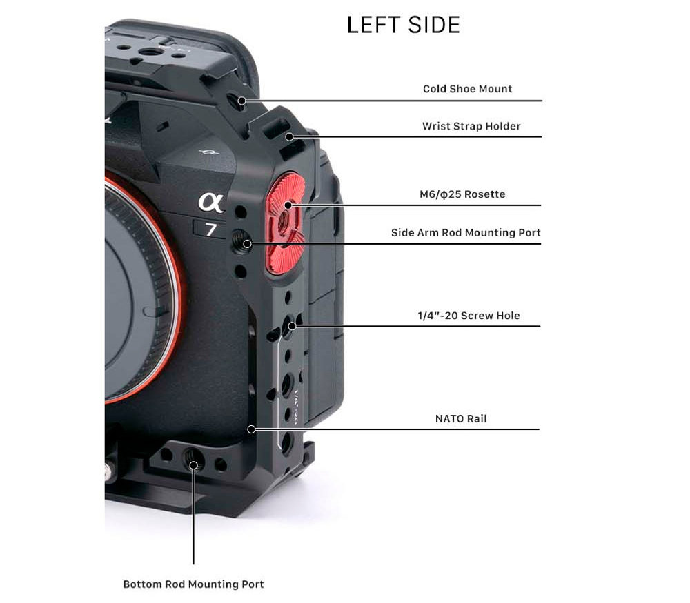 Клетка Tilta Pro Camera Cage Kit для Sony A7 IV черная (TA-T30-B-B)