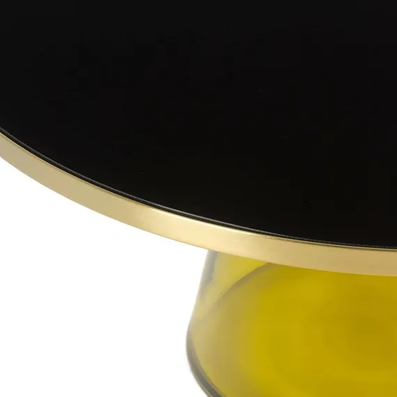 Кофейный стол Vaso Glass Ø75х38 см, желтый