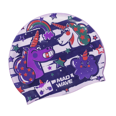 Шапочка для плавания силиконовая Mad Wave Unicorn