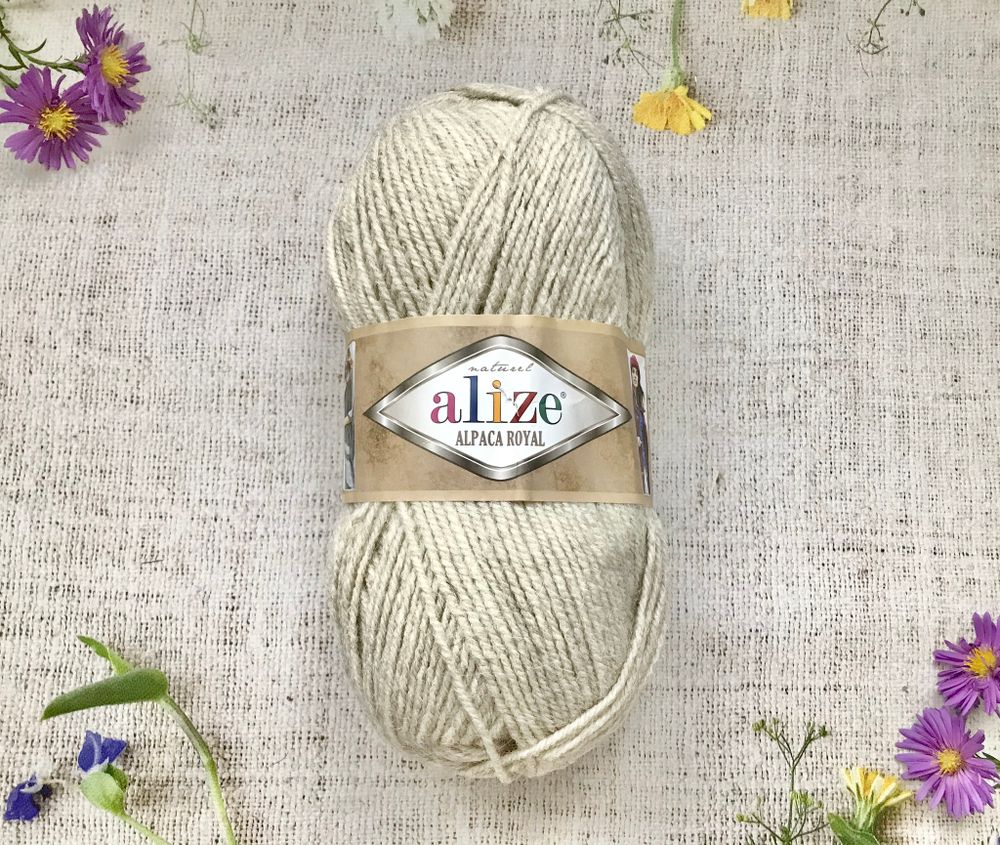 Пряжа ALIZE &quot;Alpaca royal&quot; 152 бежевый меланж