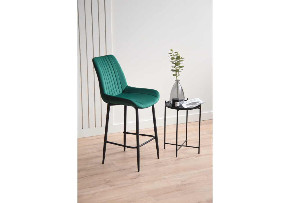 Барный стул Woodville Седа 360 зеленый (zd 667), черный np, ножки черные