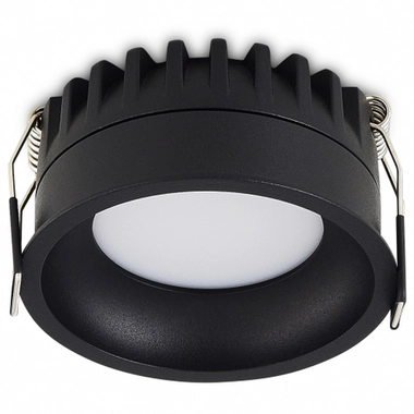 Светильник встраиваемый CRATER,  15W,  1033Lm,  2700-3000-4000K,  D95хH44мм,  IP44,  черный