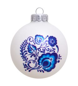 НФШ-1118 Ел. украшение Шар «Гжель» 85 мм