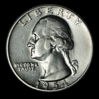 25 центов (квотер) 1954 года США серебро