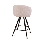 Стул полубарный Vito поворотный 360 градусов, букле серый