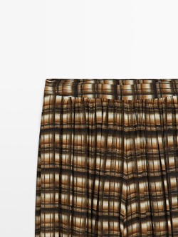 Massimo Dutti Свободные брюки-саруэль, горчично-желтый