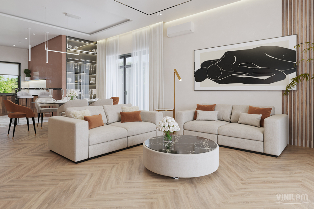 Виниловый ламинат VINILAM PARQUET Herringbone GD11355 Паркет Монпелье Glue
