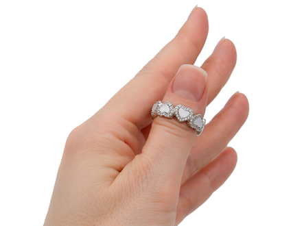 Кольцо-дорожка "Сердечки" (уценка)