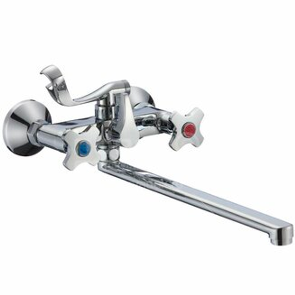 Смеситель для ванны SL115-140E RMS двухручков длин.излив (евро-переключение душа)