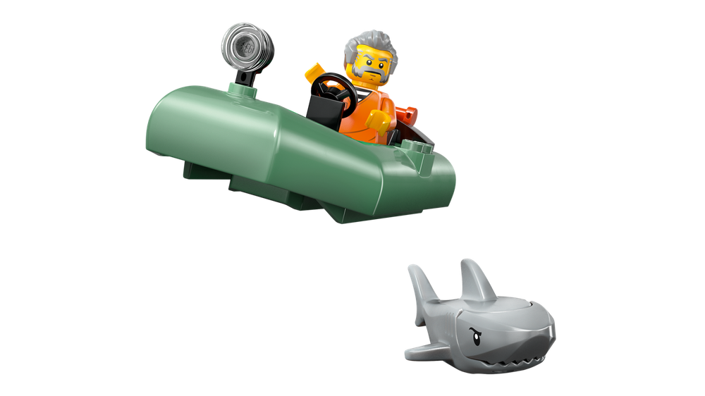 Конструктор Лего Сити Погоня на полицейском катере 60456 | LEGO City Police Boat Chase | игровой набор 264 детали 6+