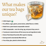 DelighTeas, Аюрведический травяной чай с куркумой, без кофеина, 30 роскошных чайных пакетиков в форме пирамидки, 120 г (4,2 унции)