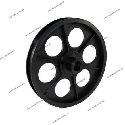 Шкив для бетономешалки, наружный D-162мм, внутренний d-17, скос на валу