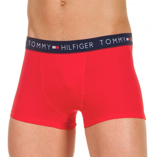 Мужские трусы боксеры красные с синей резинкой Tommy Hilfiger Red