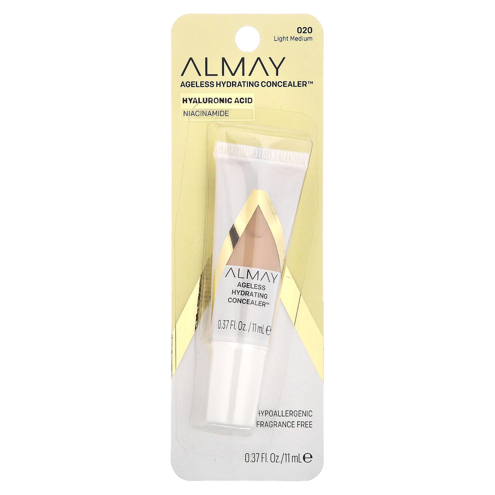 Almay, Ageless Hydrating Concealer, увлажняющий консилер, 020 светлый и бежевый, 11 мл (0,37 жидк. унции)