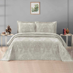 Покрывало 230х250 и 2 декоративные наволочки Arya home Suwi бежевый