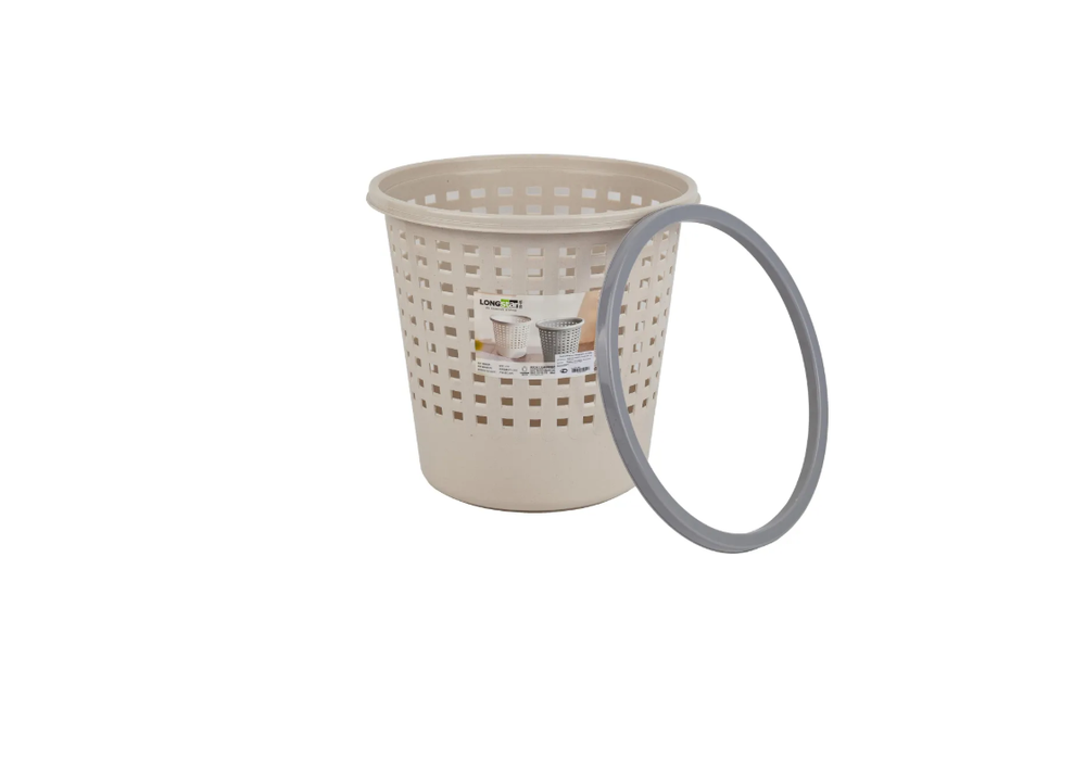 Ведро для мусора с фиксатором 12л сетка