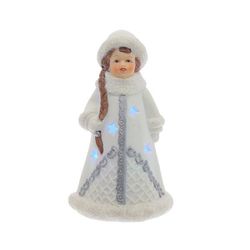 GAEM Фигурка декоративная "Снегурочка" с подсветкой, L7 W6 H12 см, 5в.