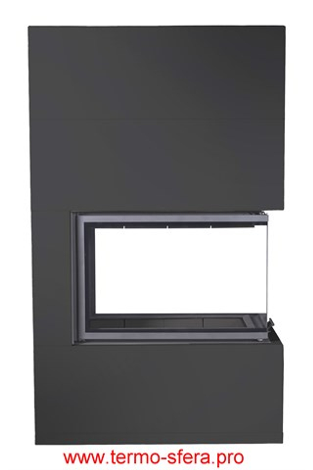 Камин РОДОС 900 ЧЕРНЫЙ, шамот черный