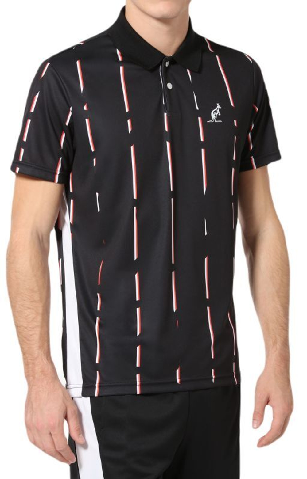 Мужское теннисное поло Australian Ace Polo Shirt With Stripes - nero