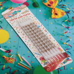 Свечи для торта «Золотой ромб» 6 шт. 12,5 см