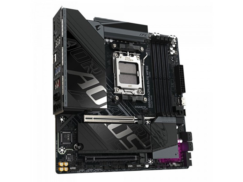 Материнская плата Gigabyte B850m Aorus Elite Wifi6e, Socket AM5, AMD B850, mATX, RTL